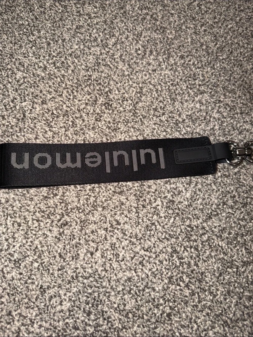 lululemon athletica Black Logo Key keychain Strap